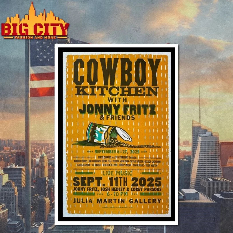 Cowboy Kitchen with Jonny Fritz &amp; Friends Sept 6-27, 2025 Poster Shirt