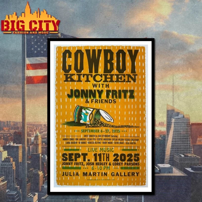 Cowboy Kitchen x Jonny Fritz x Friends Sep 6-27, 2025 Tour Poster Shirt