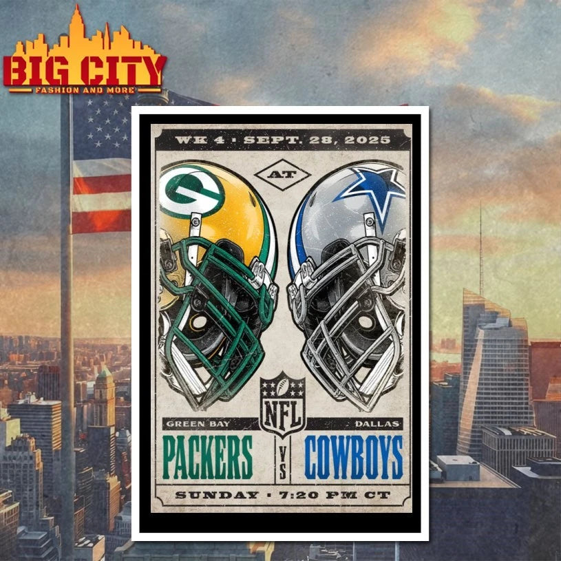 Cowboys Vs Packers AT And T Stadium Arlington, TX Sept 28 2025 Poster shirts