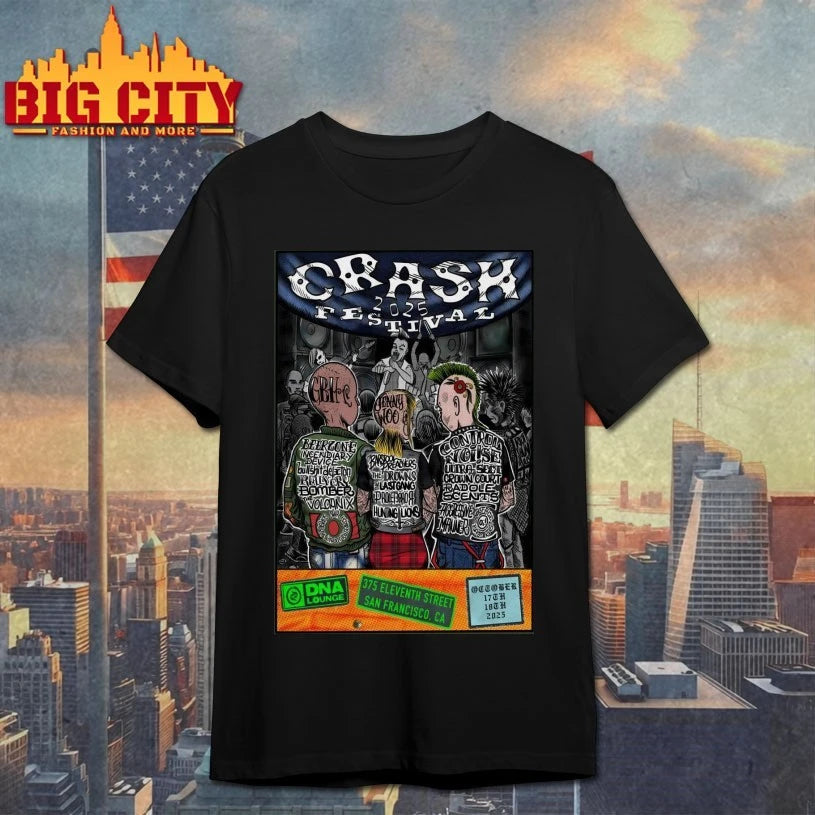 Crash Festival San Francisco Shows On Oct 17-18 2025 Poster Shirt