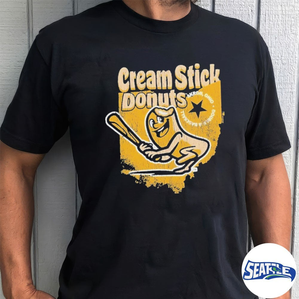 Cream Stick Donuts Akron Ohio Vintage Retro shirt