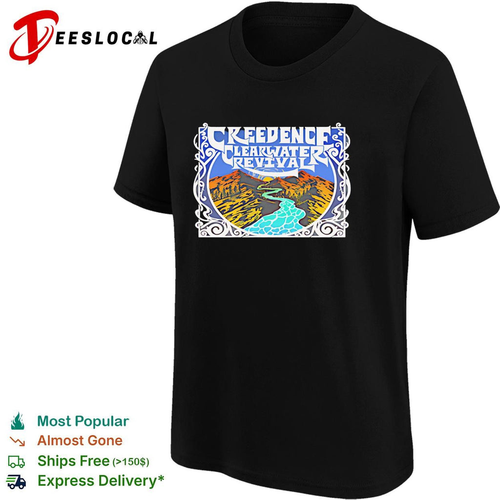 Creedence Clearwater Revival mountain river poster shirt