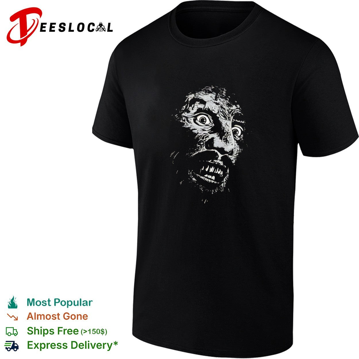 Creepy monster face shirt