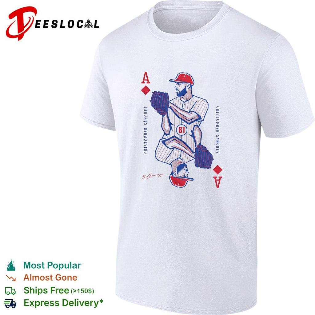 Cristopher Sanchez Philadelphia Phillies MLB Ace of Diamonds Playing Card shirt