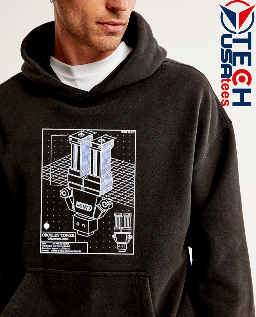 Crosley Tower Blueprint shirt