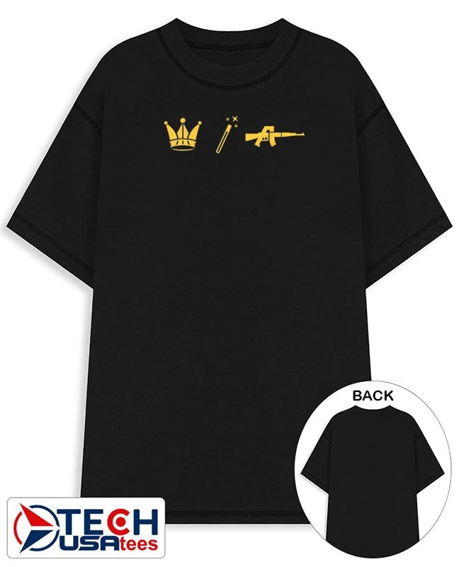 Crown magic gun Los Angeles Lakers Big 3 icons shirt