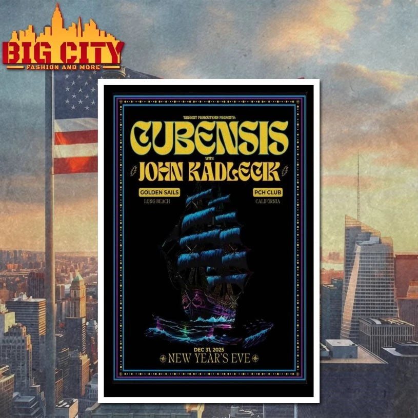Cubensis Golden Sails Long Beach Poster Shirt
