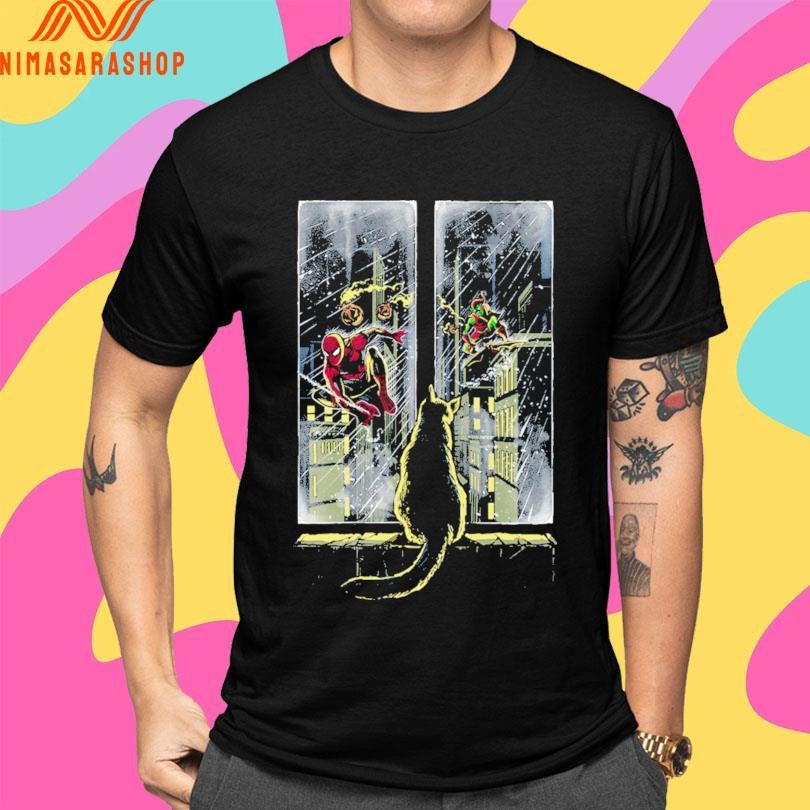 Curious Cat Superheroes Shirts