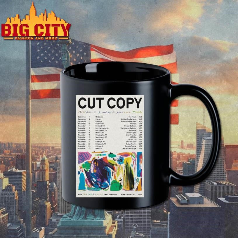 Cut Copy Australia and North America Tour 2025 Poster shirt