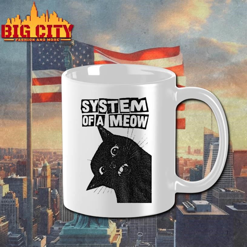 Cute Black Cat System Of A Meow Shirt