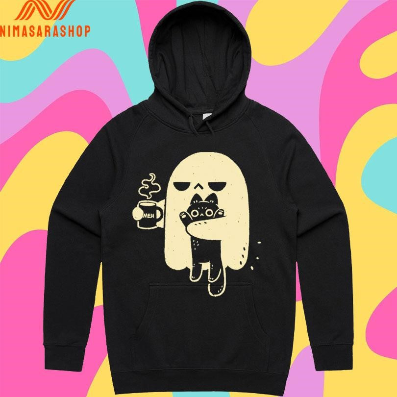 Cute Ghost Holding Cat Shirts