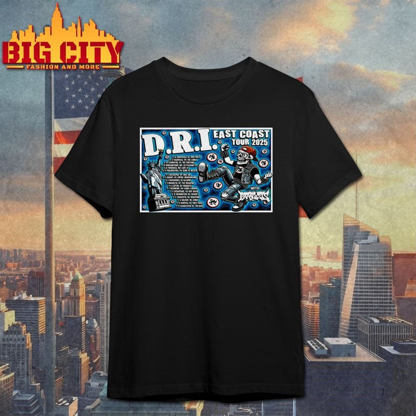 D.R.I. Poster East Coast 2025 Tour Shirts