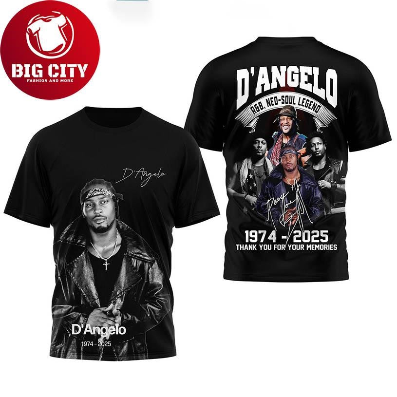 D’Angelo 1974 2025 Memories Shirt