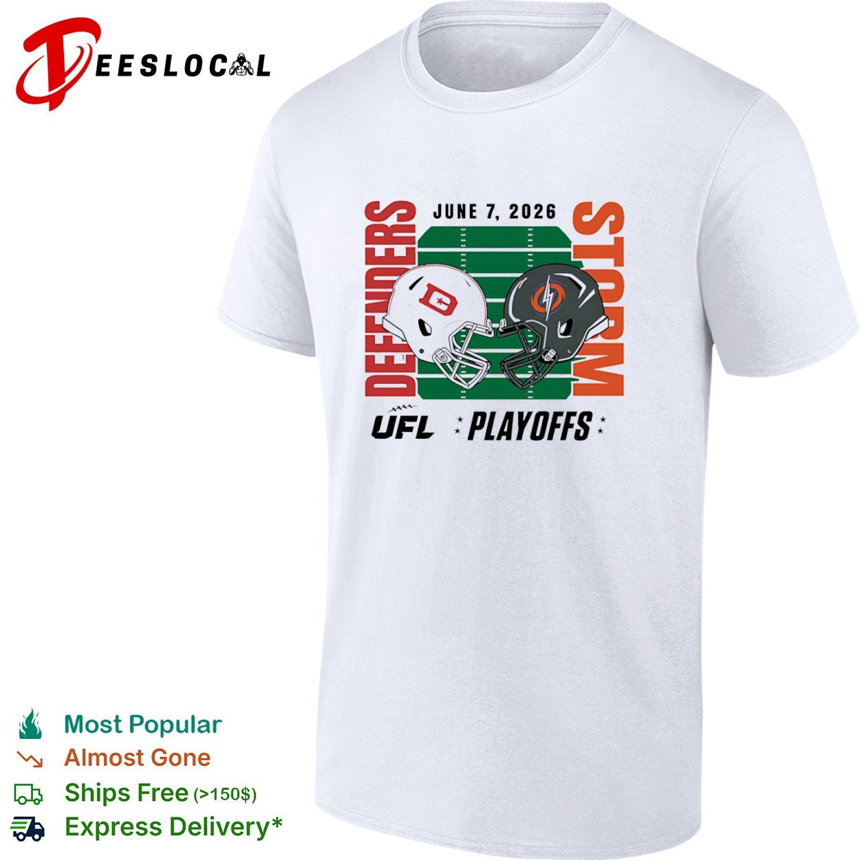 DC Defenders vs Orlando Storm 2026 UFL Playoffs Football Helmet Matchup Sports shirt