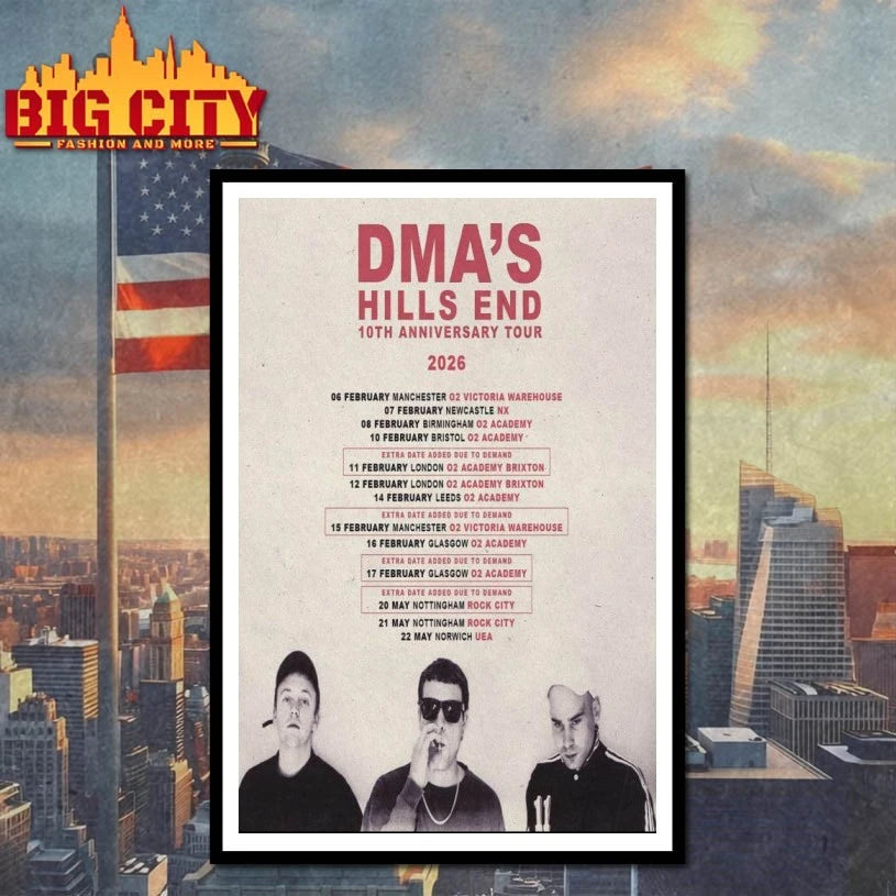 DMA’S Hills End 10th Anniversary Tour 2026 Poster Shirt