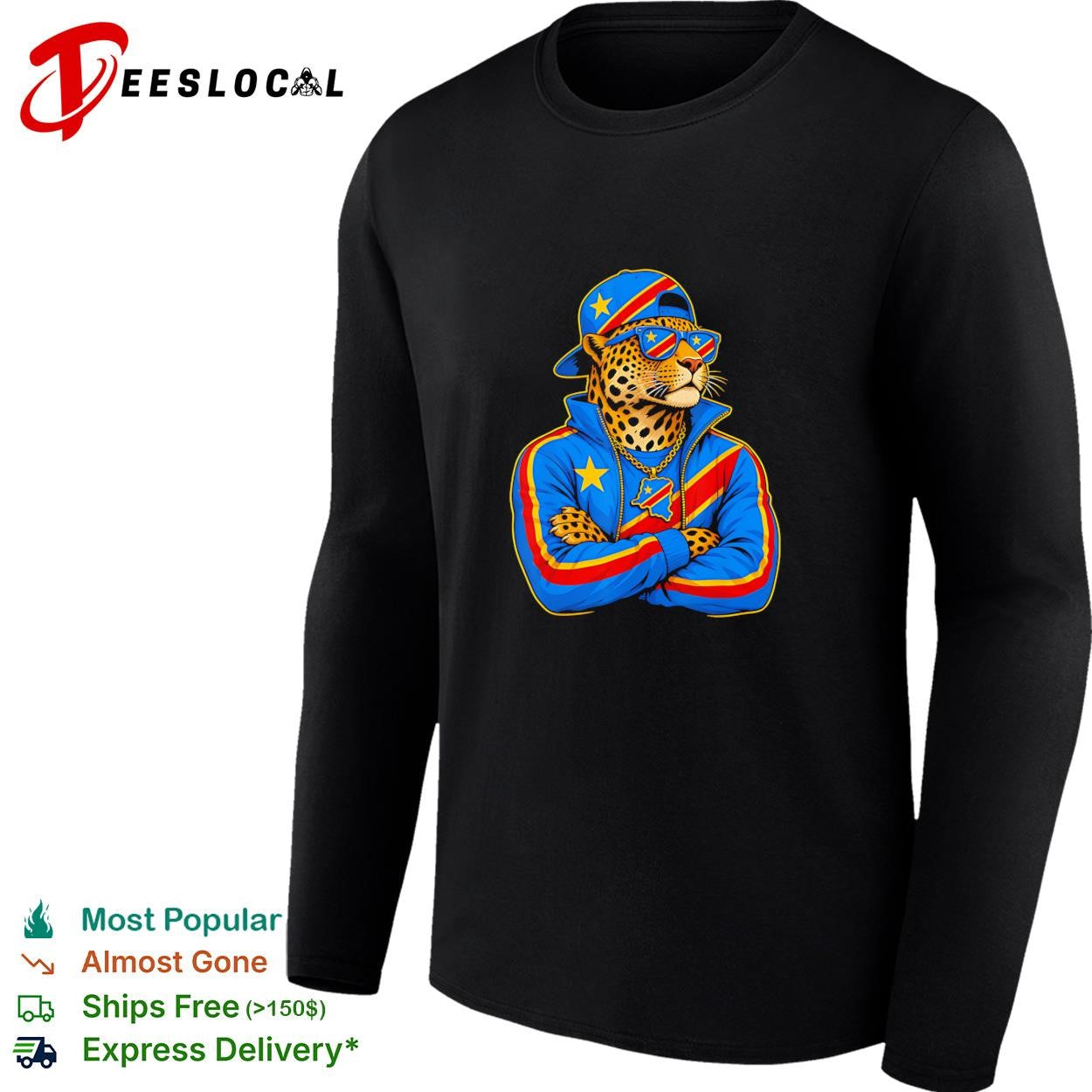 DR Congo cool leopard shirt