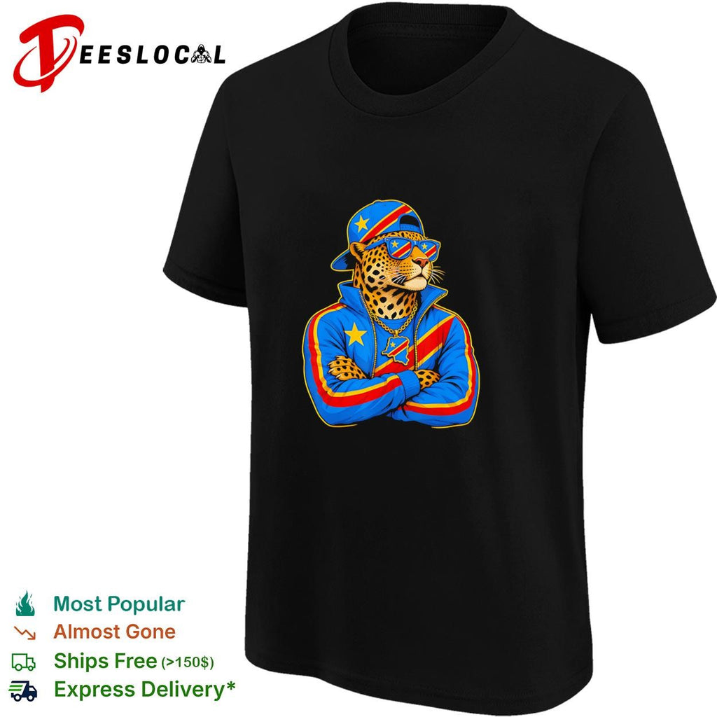 DR Congo cool leopard shirt