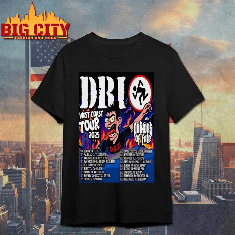 DRI Band West Coast Tour October 2025 Poster Shirt