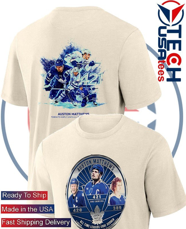 Auston Matthews Toronto Maple Leafs All Time Leading Goal Scorer 2025 shirt