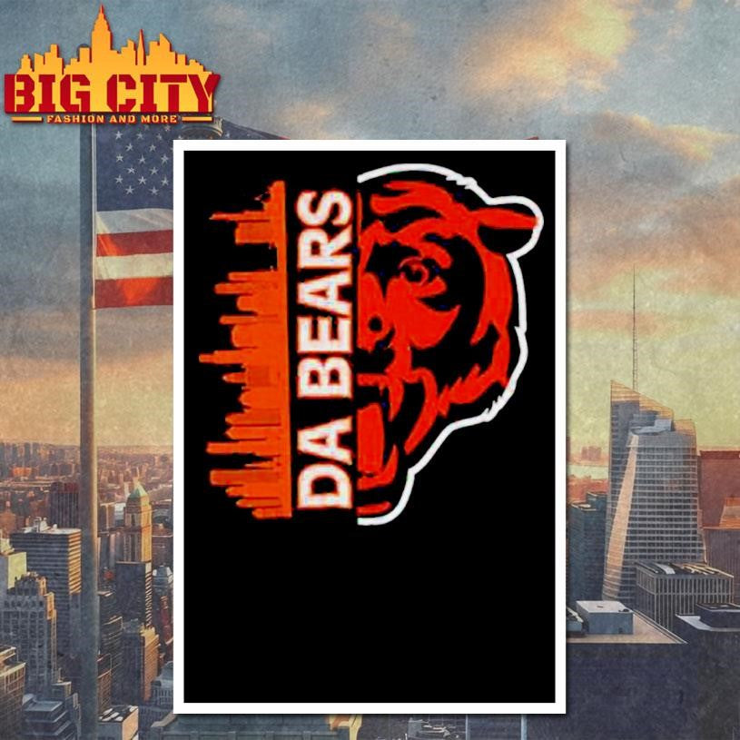 Da Bears Graphic Chicago Football city skyline shirt