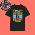 Dad The Man The Myth The Fishing Legend Retro Sunset Shirt