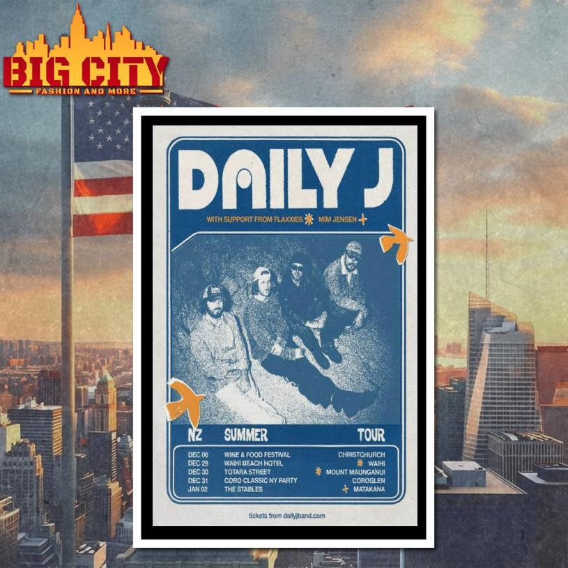 Daily J NZ Summer Tour 2025-2026 Poster shirt