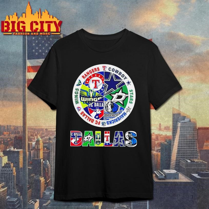Dak Prescott Dallas Sports Teams Rangers Cowboys Stars Mavericks Wings Fc Dallas 2025 New Shirt