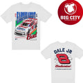 Dale Earnhardt Jr. New Era White Budweiser x MLB 2025 Speedway Classic Car Two Sided Shirt