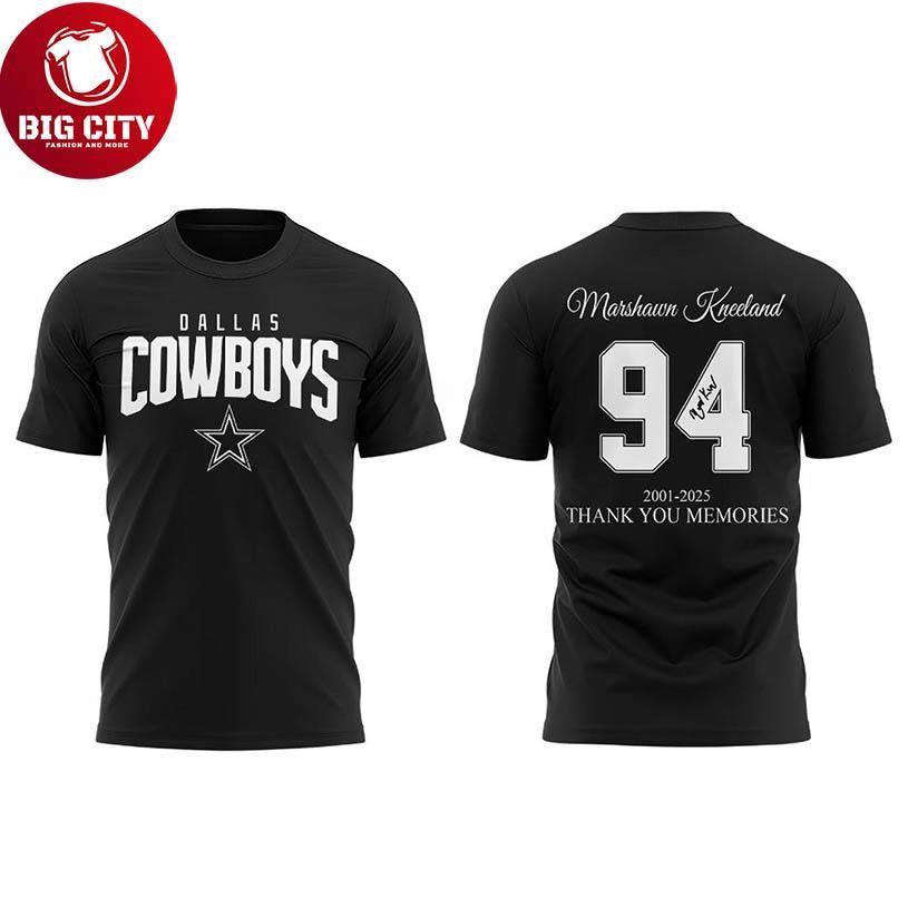 Dallas Cowboys Marshawn Kneeland Thank You Memories 2025 Two Sided Shirt