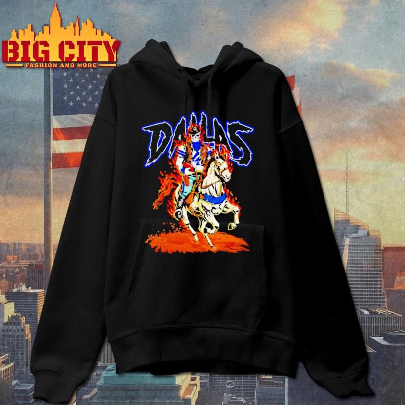 Dallas Cowboys Skeleton Cowboy Riding A Horse Shirt