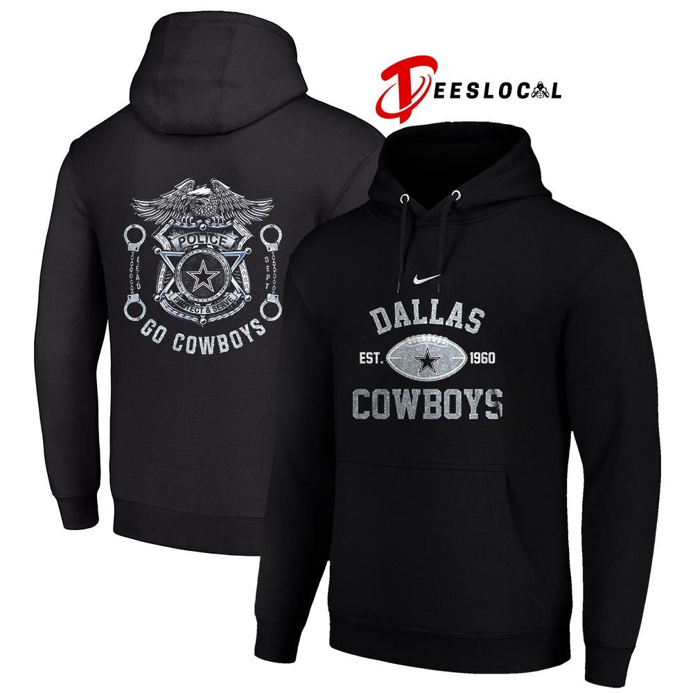 Dallas Cowboys law enforcement tribute protect and serve logo shirt