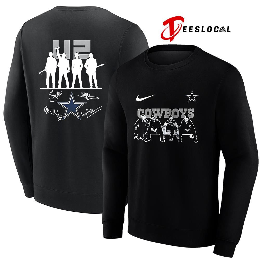 Dallas Cowboys x U2 band signature silhouette shirt