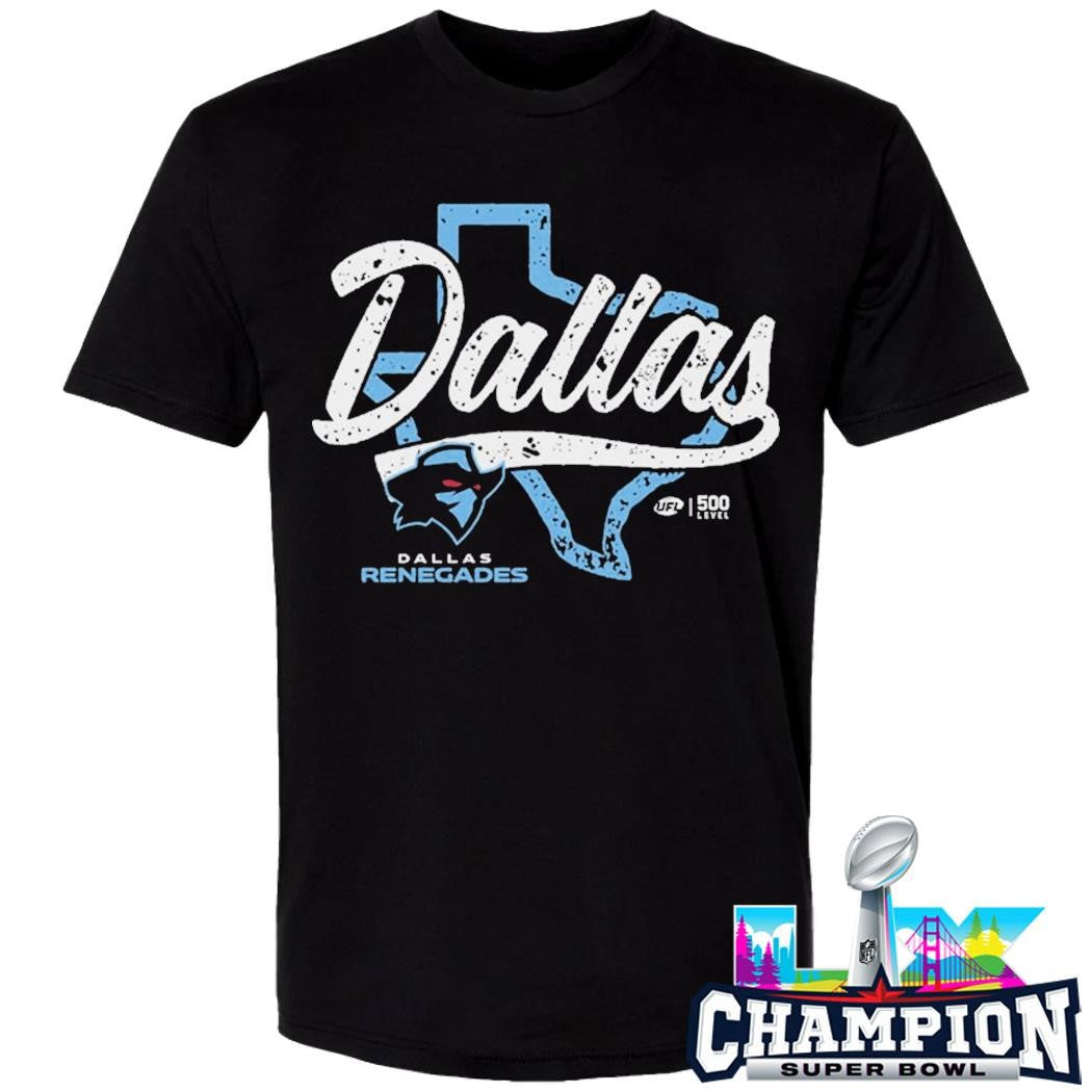Dallas Renegades State Map Shirt