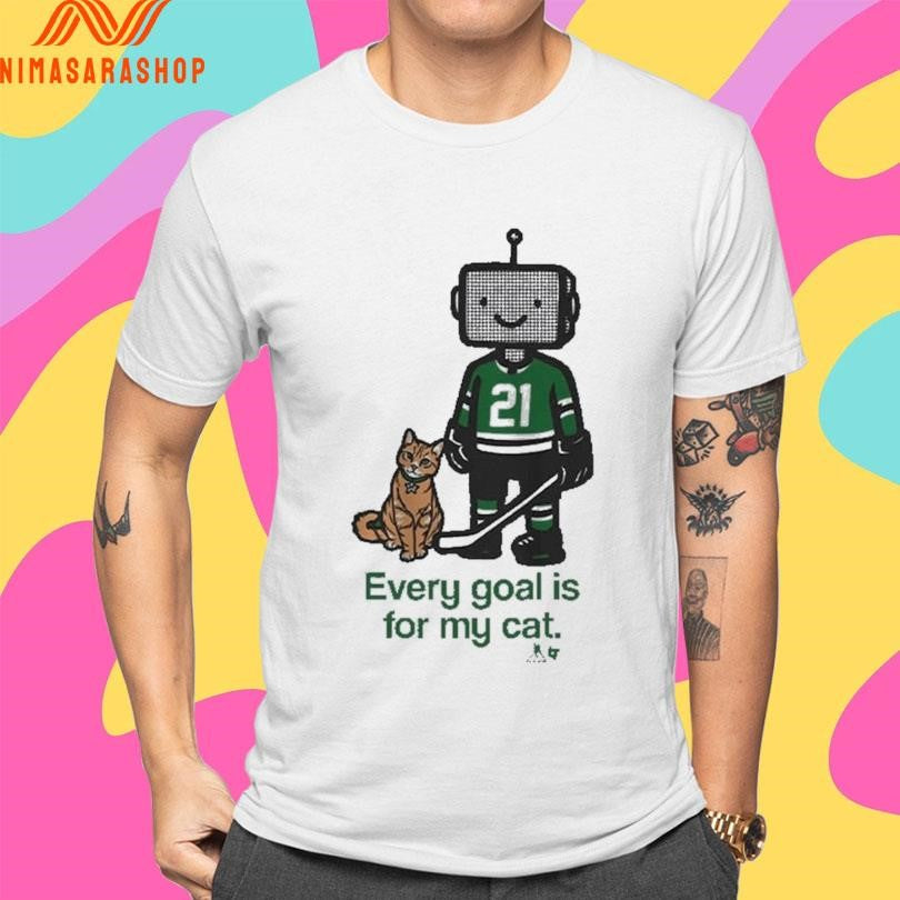 Dallas Stars Jason Robertson Every Goal Is For My Cat Shirts