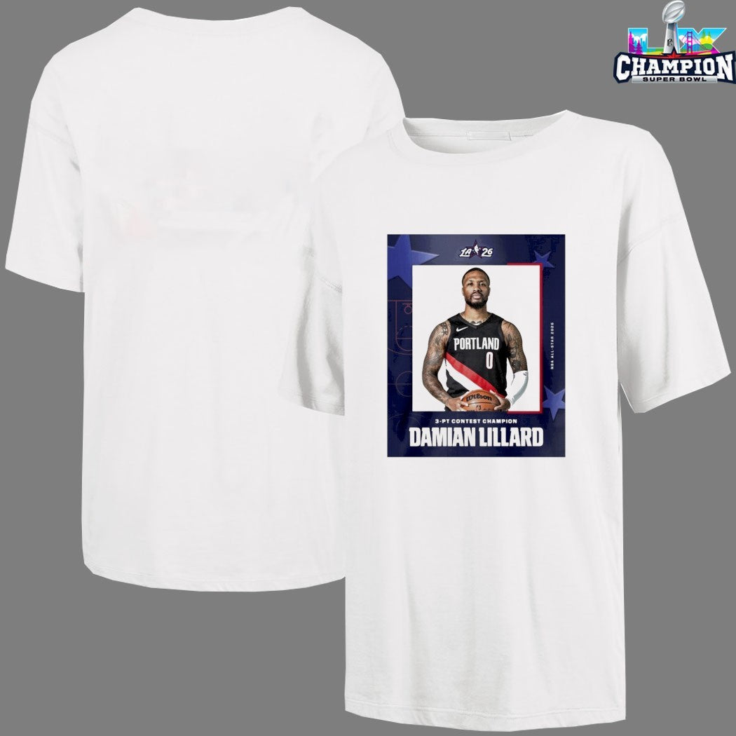 Damian Lillard The 2026 3-PT Contest Champion T-Shirts