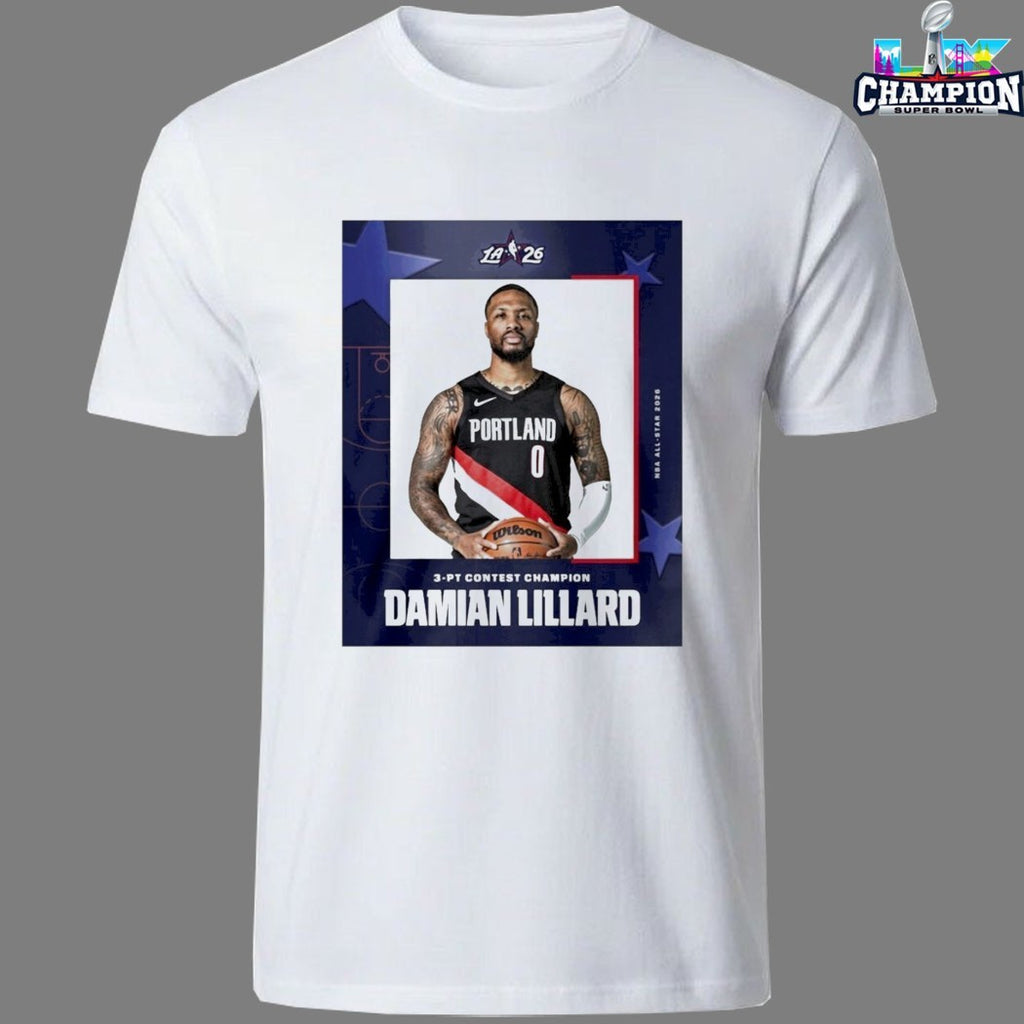 Damian Lillard The 2026 3-PT Contest Champion T-Shirts