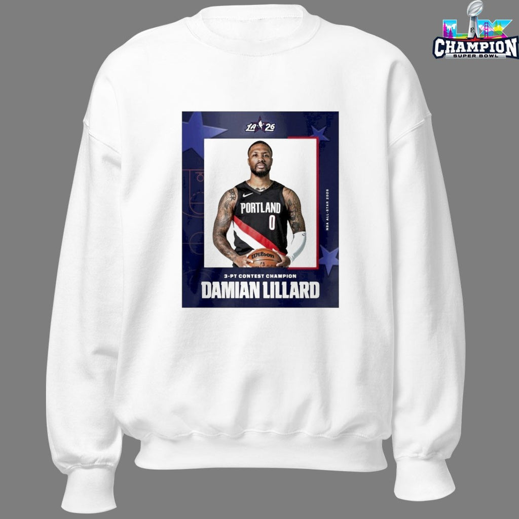 Damian Lillard The 2026 3-PT Contest Champion T-Shirts