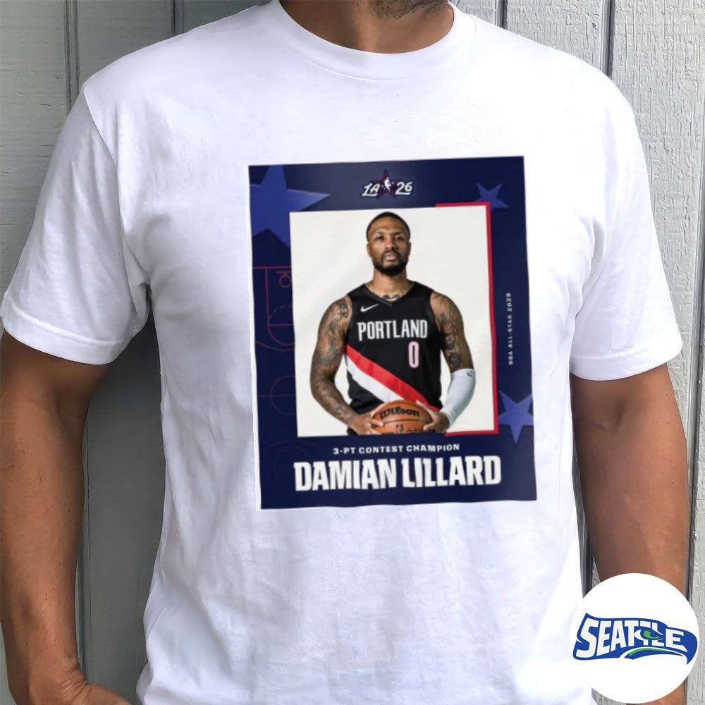 Damian Lillard The 2026 3-pt Contest Champion Poster shirt