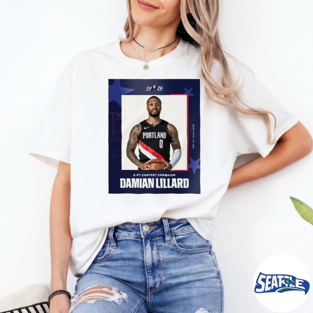 Damian Lillard The 2026 3-pt Contest Champion Poster shirt