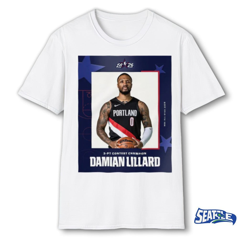 Damian Lillard The 2026 3-pt Contest Champion Poster shirt