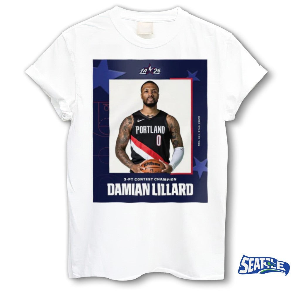 Damian Lillard The 2026 3-pt Contest Champion Poster shirt