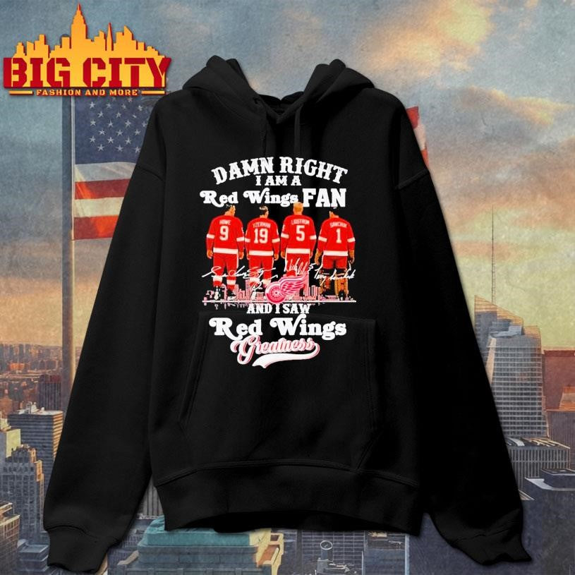 Damn Right I Am A Detroit Red Wings Fan 2025 Vintage Shirt