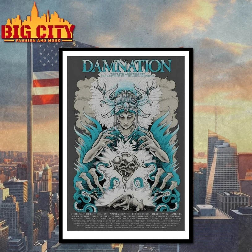 Damnation BEC Arena Manchester UK November 8-9 2025 Poster shirt