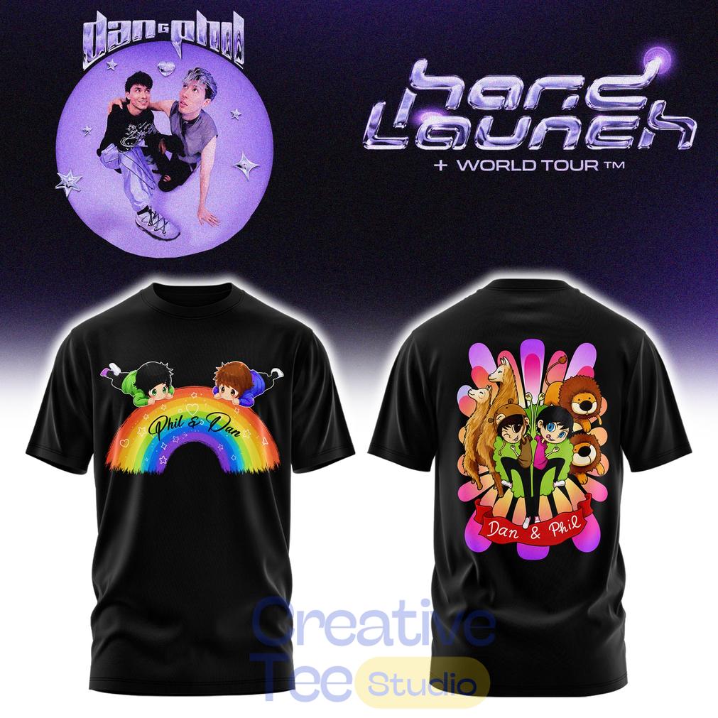 Dan and Phil Announce Hard Launch World Tour Rainbow Shirt
