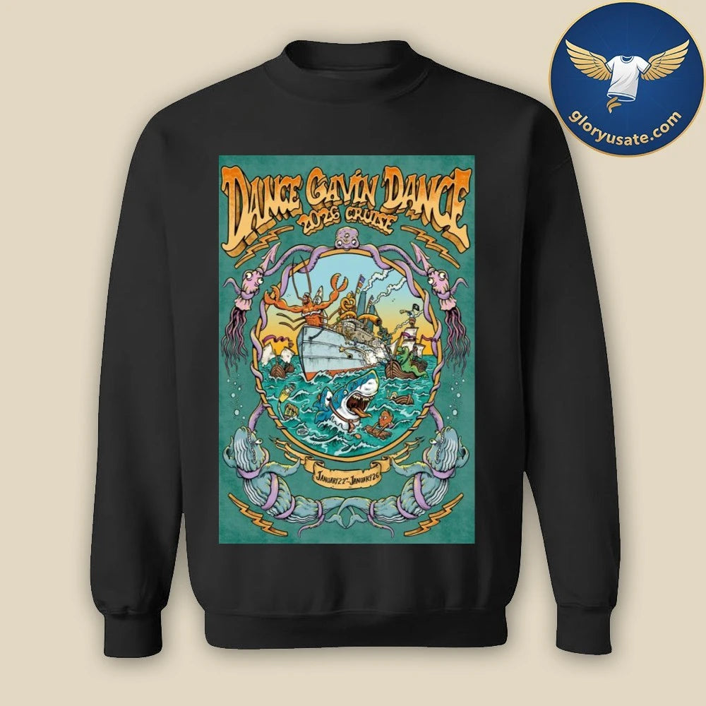 Dance Gavin Dance January 22â€“26 2026 Live Show Poster Shirt