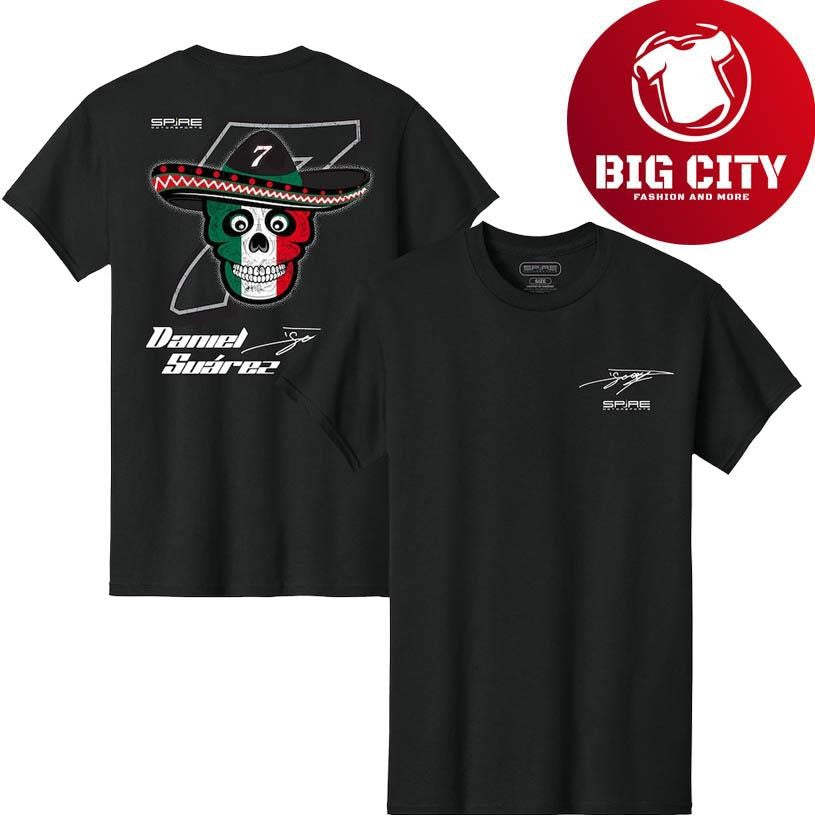Daniel Suarez Classic Ink Black Spire Motorsports Tri-Blend Two Sided Shirt