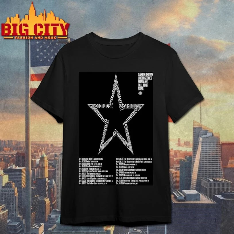 Danny Brown Tour 2025 Poster shirts