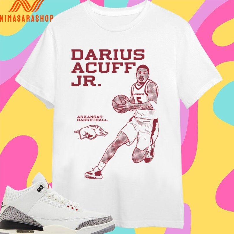 Darius Acuff Jr Monochrome Arkansas Razorbacks Men’s Basketball Shirts