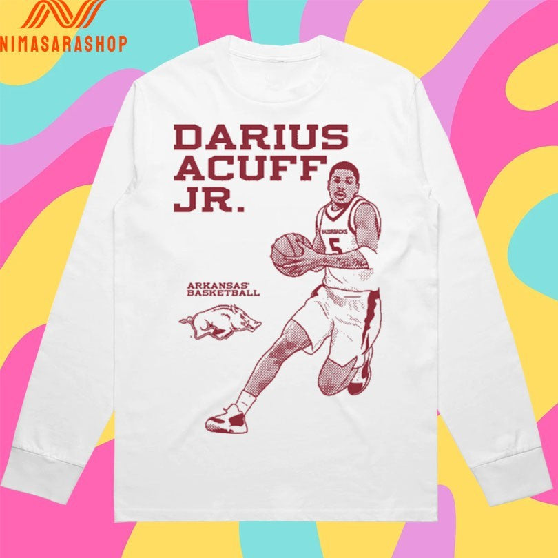 Darius Acuff Jr Monochrome Arkansas Razorbacks Men’s Basketball Shirts