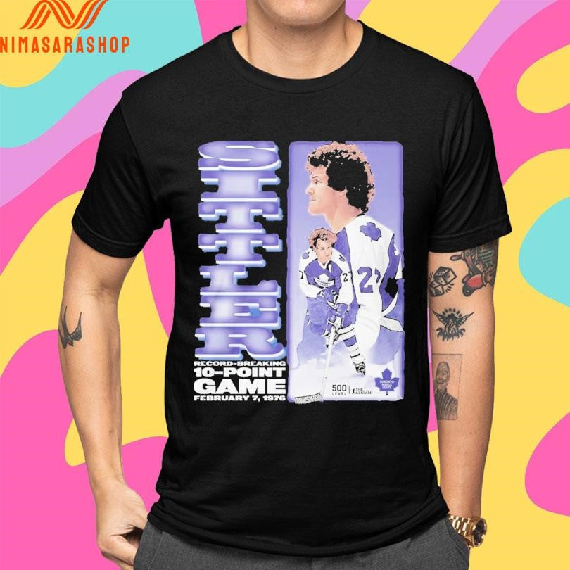 Darryl Sittler 10 Point Game 50th Anniversary February 7 1976 Shirts